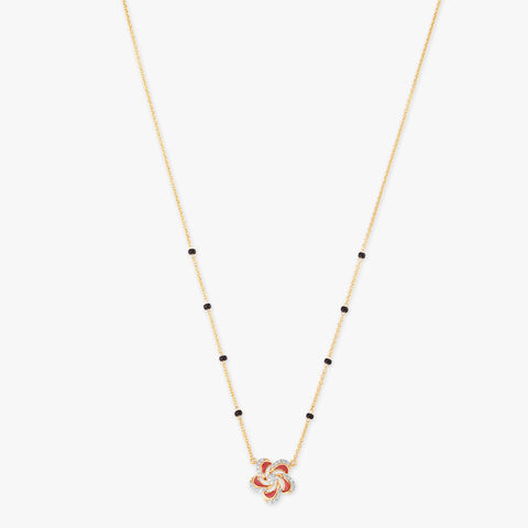 Scarlet Swirl Diamond Mangalsutra