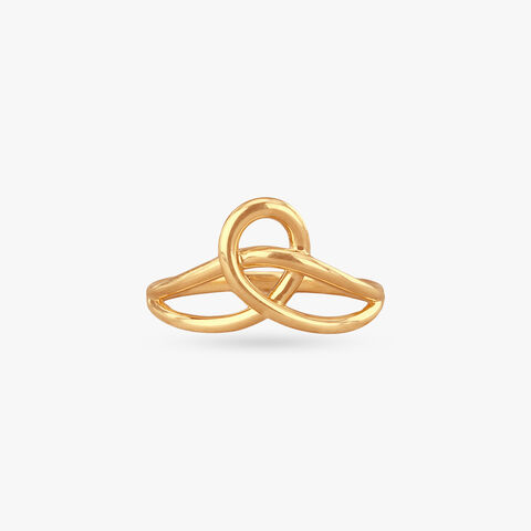 Modern Knot Gold Ring