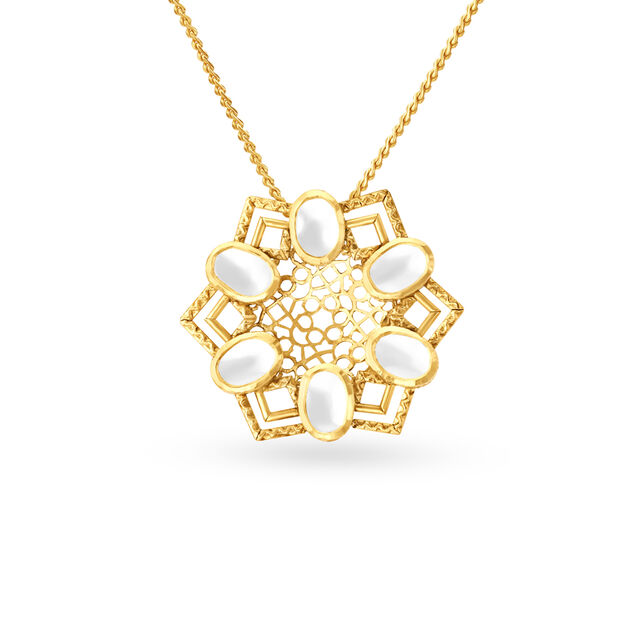 Graceful Enamel Pendant and Earrings Set,,hi-res image number null