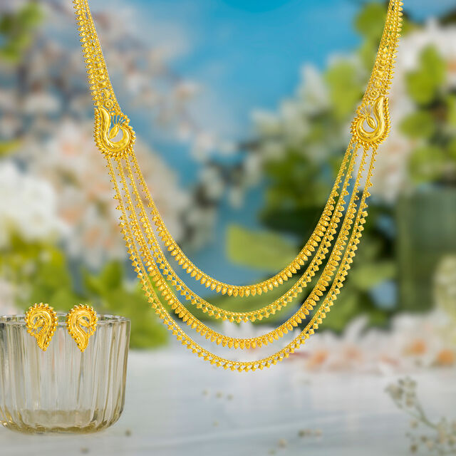 Spectacular Twin Peacock Necklace Set Tanishq Online Store