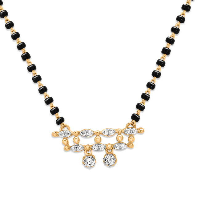 14 Karat Breathtaking Diamond Mangalsutra,,hi-res image number null
