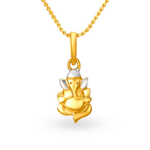 Sublime Lord Ganesha Two Toned Pendant
