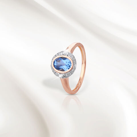 Blue Aura Diamond Ring