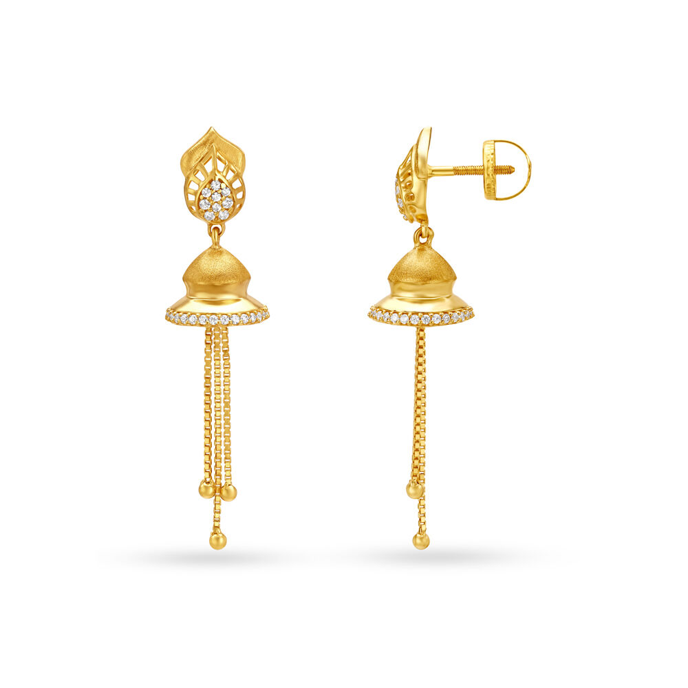 Gold jhumka earrings tanishq with deals price