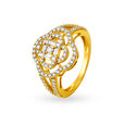 Magnificent 18 Karat Yellow Gold And Diamond Floral Ring,,hi-res image number null