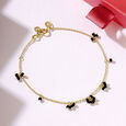 Mia Sutra DIY with Black Bunch Beads Multiple Stacking Charm Bracelet,,hi-res image number null