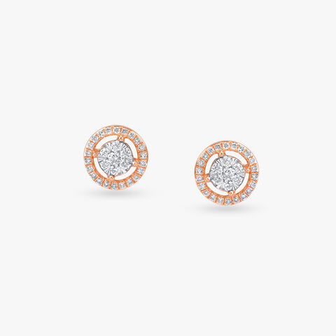 Regal Radiance Diamond Stud Earrings