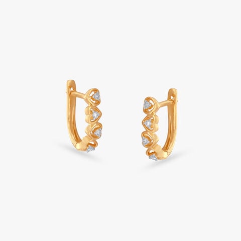 Heart Parade Diamond Hoop Earrings
