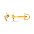 Contemporary Single Stone Bud Shaped Stud Earrings,,hi-res image number null