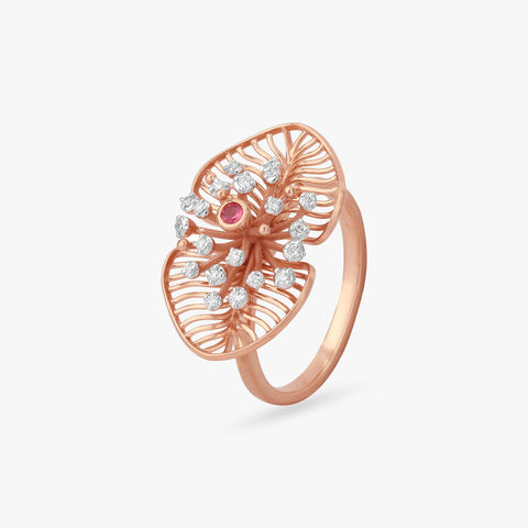 Radiant Swirl Diamond Ring