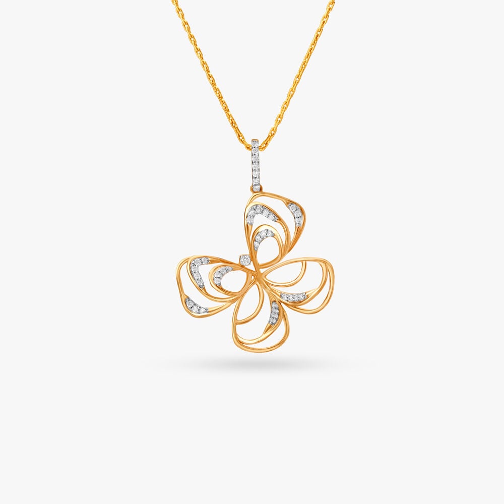 Diamond Butterfly Necklace | Delicate Diamond Necklace Online | Foro