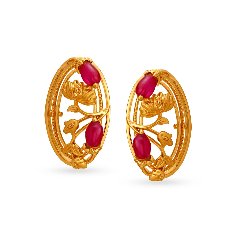 Tanishq gold stud earrings top