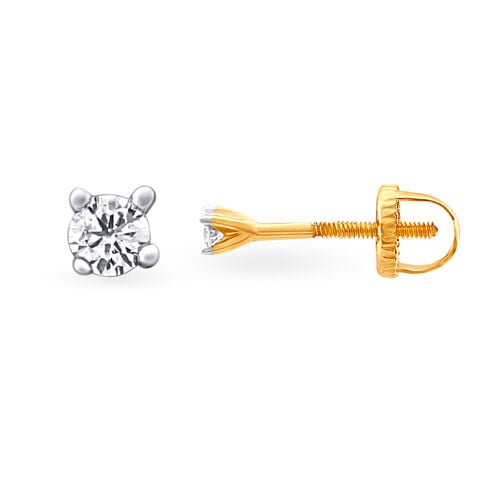 Dainty Flowerbud Diamond Stud Earrings