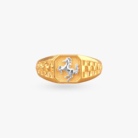 Spirit Stallion Gold Ring for Men