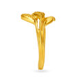 Captivating Yellow Gold Leaf Finger Ring,,hi-res image number null