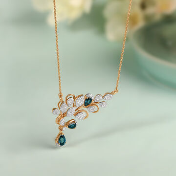 Tender Sapphire and Diamond Necklace