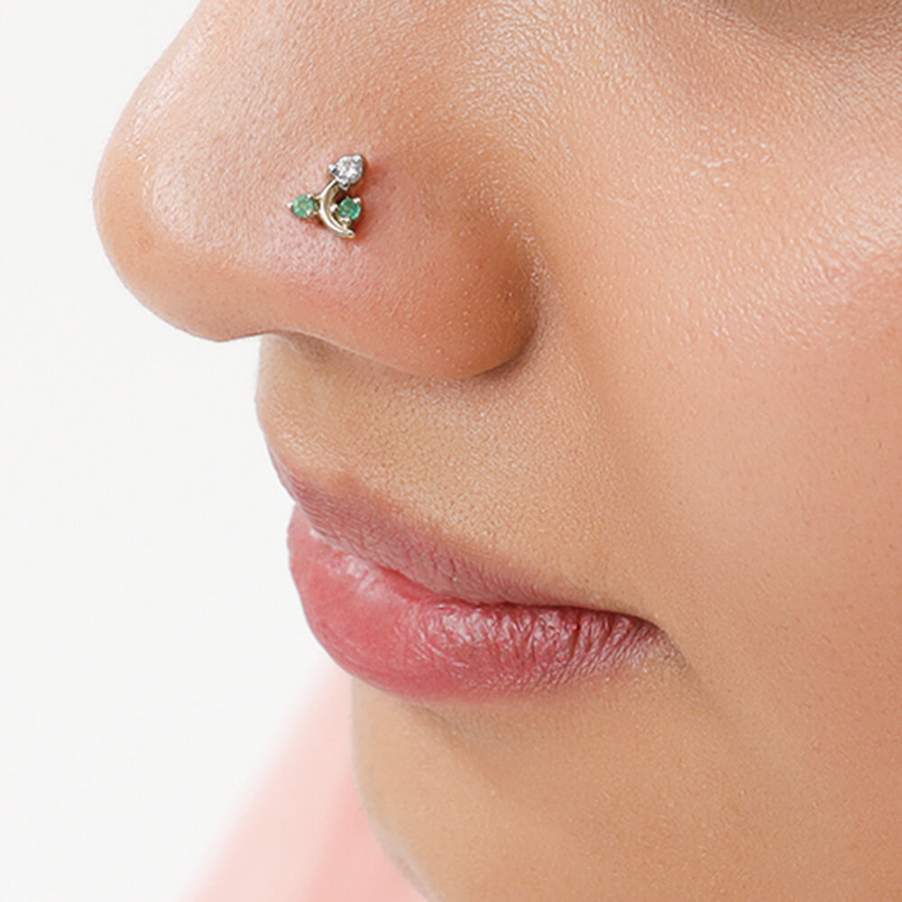 Tanishq gold nose pin with price on sale