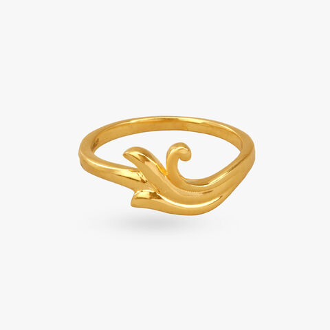 Flowing Grace Gold Finger Ring