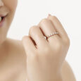 14 KT Rose Gold Half Eternity Diamond Ring,,hi-res image number null