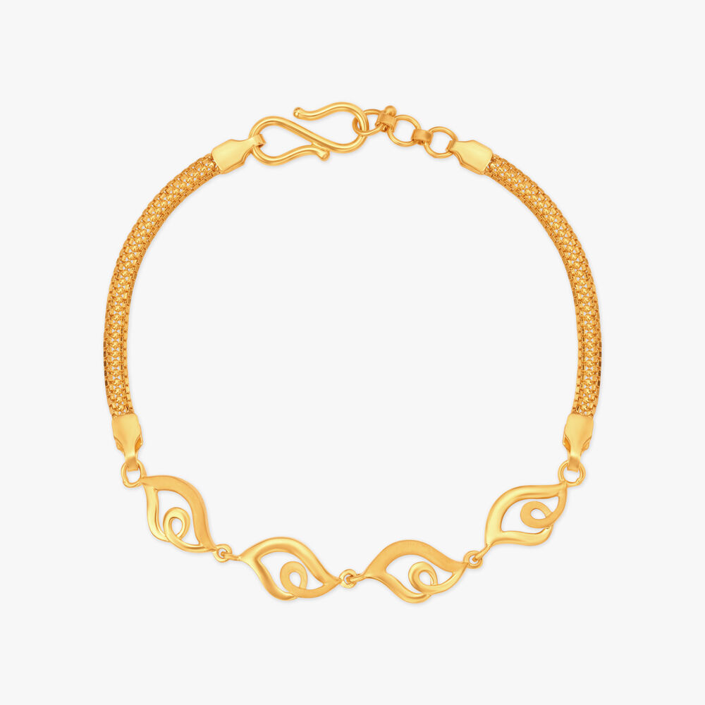 Bracelet design in gold at tanishq on sale