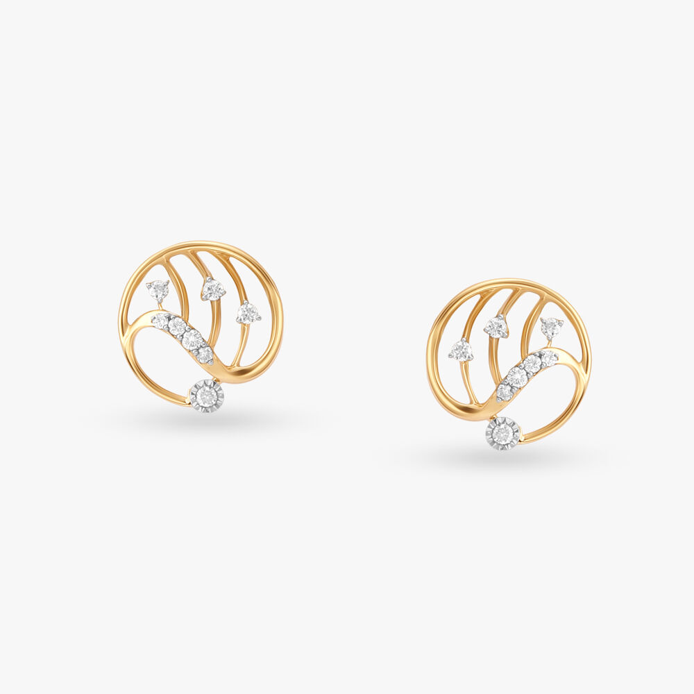 Buy Gold Diamond Earrings for Men Women Online Tanishq