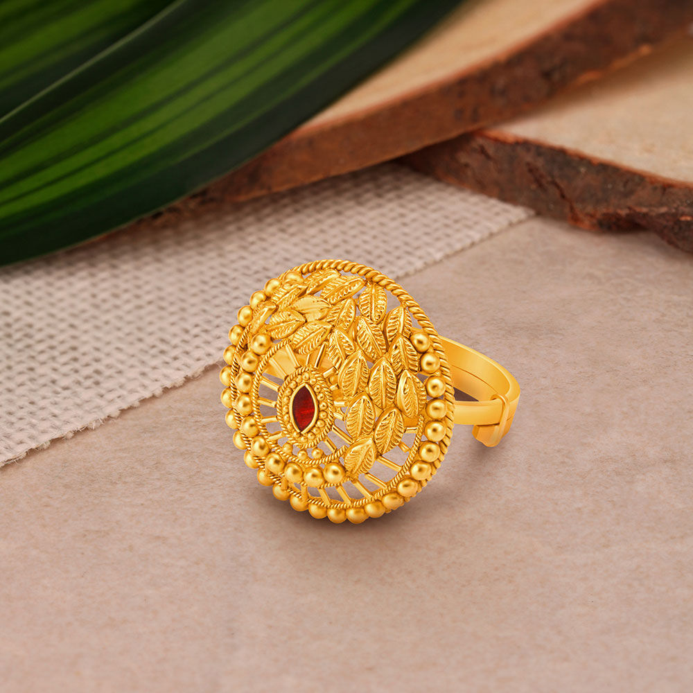 Intricate 22 Karat Yellow Gold Ring - RG-252