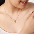 Mamma Mia 14 KT Yellow Gold Luminous Curves Pendant with Chain,,hi-res image number null