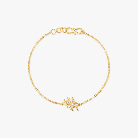 Crisscross Gleam Gold Bracelet