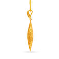 Rhombic Laser Cut Floral Pattern Gold Pendant,,hi-res image number null