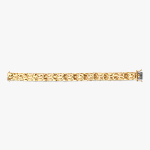 Blade Edge Gold Bracelet for Men