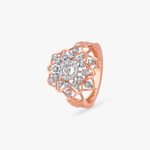 Radiant Rosette Diamond Ring