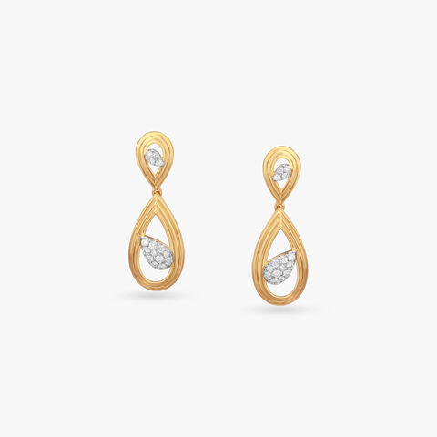 Lustrous Cascade Diamond Drop Earrings