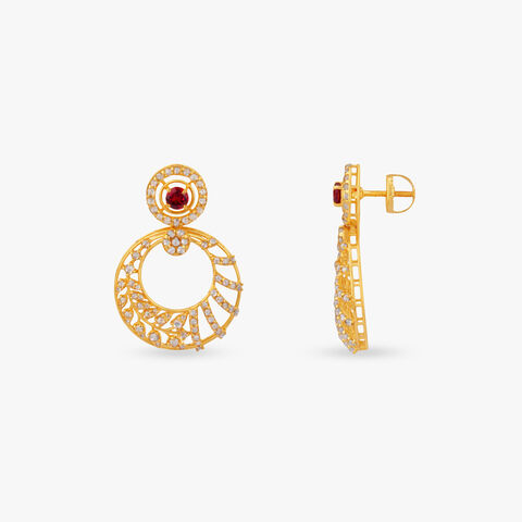 Open Circle Drop Earrings