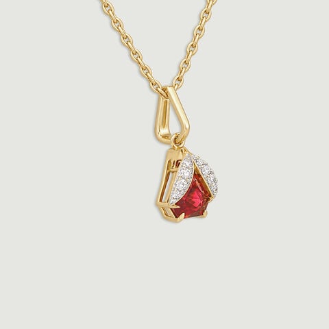 Auspicious Luminous Pink Garnet Pendant