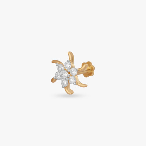 Starlit Bloom Diamond Nose Pin
