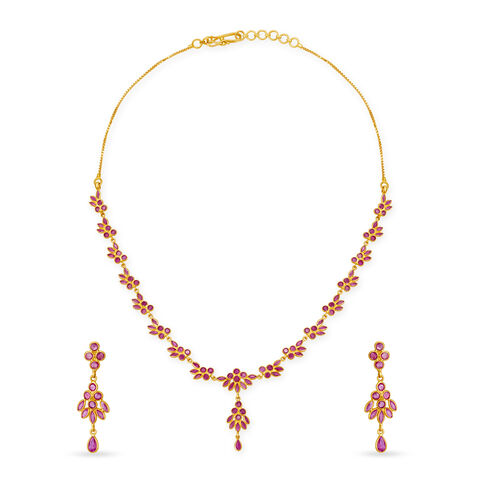 Enchanting Ruby Necklace Set