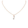 14KT Rose Gold Diamond Pendant with Chain,,hi-res image number null