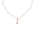 14KT Rose Gold Diamond Pendant with Chain,,hi-res image number null