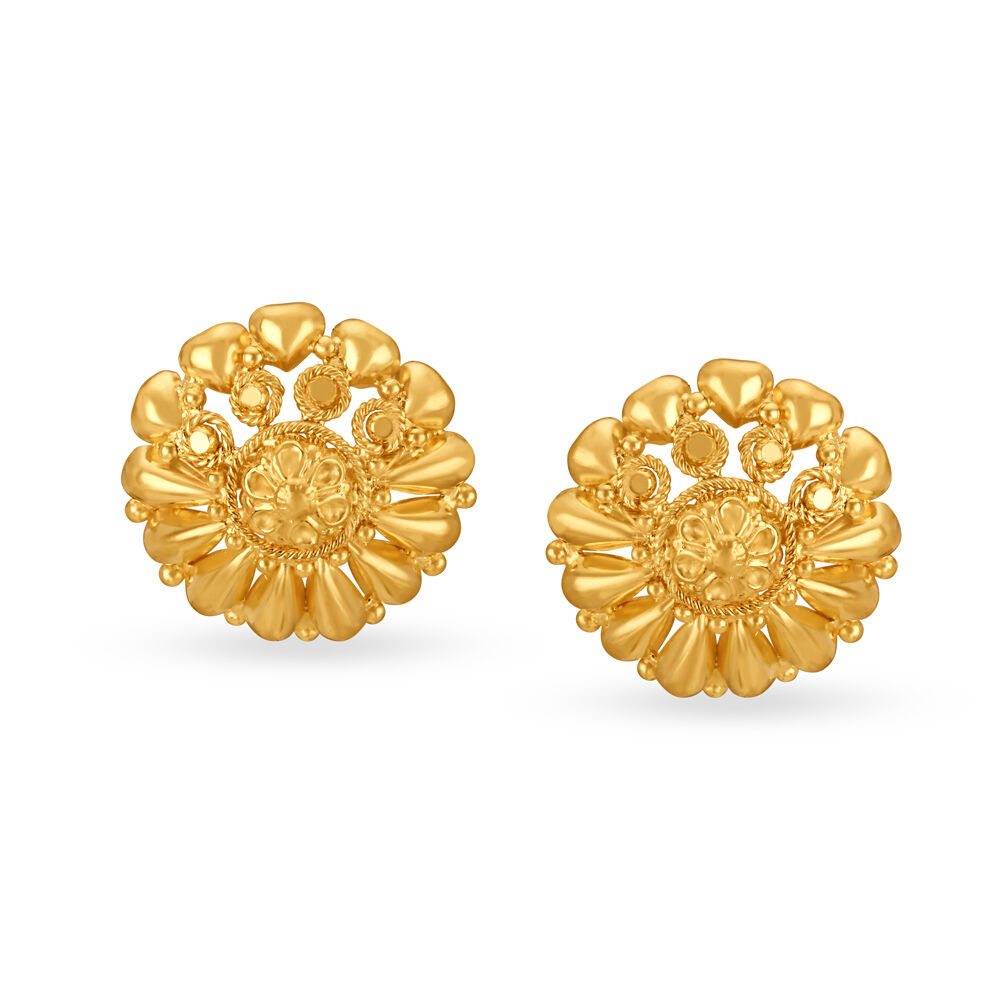 Gold ear clearance tops tanishq
