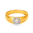 Dazzling Minimal Diamond Ring for Men,,hi-res image number null
