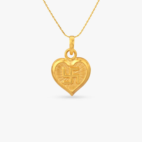 Sacred Swastik Gold Pendant