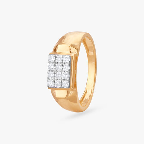Bold Precision Diamond Finger Ring for Men