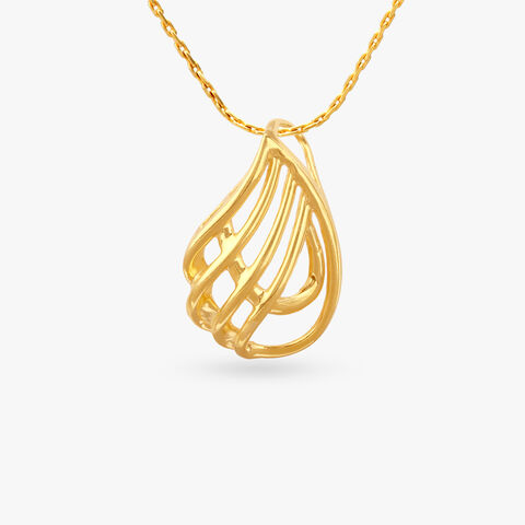 Ripple Aura Gold Pendant