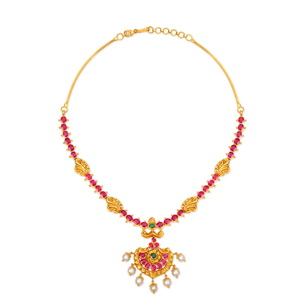 Ruby emerald necklace tanishq new arrivals
