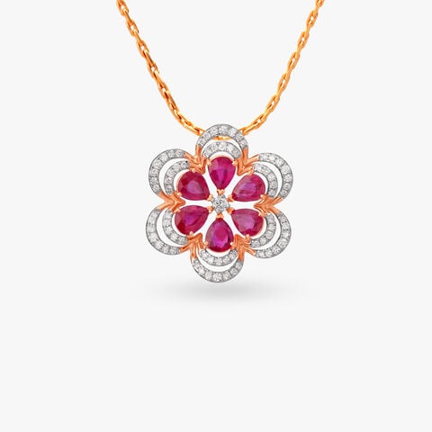 Opulent Diamond Pendant and Earrings Set