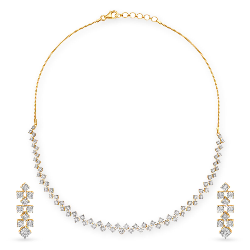 Simple diamond shop necklace designs tanishq