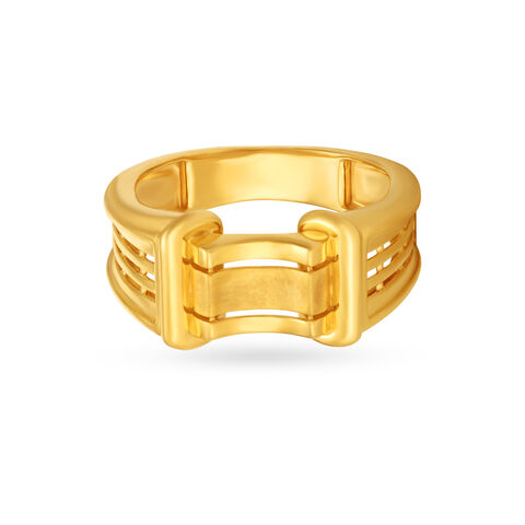 Impressive Hollow Gold Finger Ring For Men
