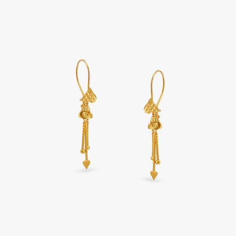 Twilight Tassel Gold Hoop Earrings
