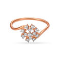Enchanting Floral Multi Stone Diamond Ring in White and Rose Gold,,hi-res image number null