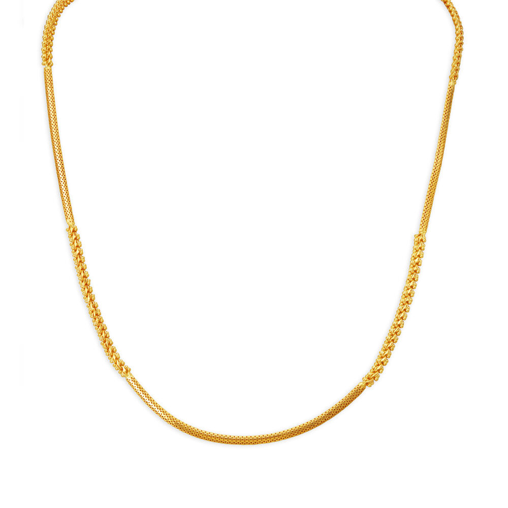 Gold beads chains tanishq hot sale